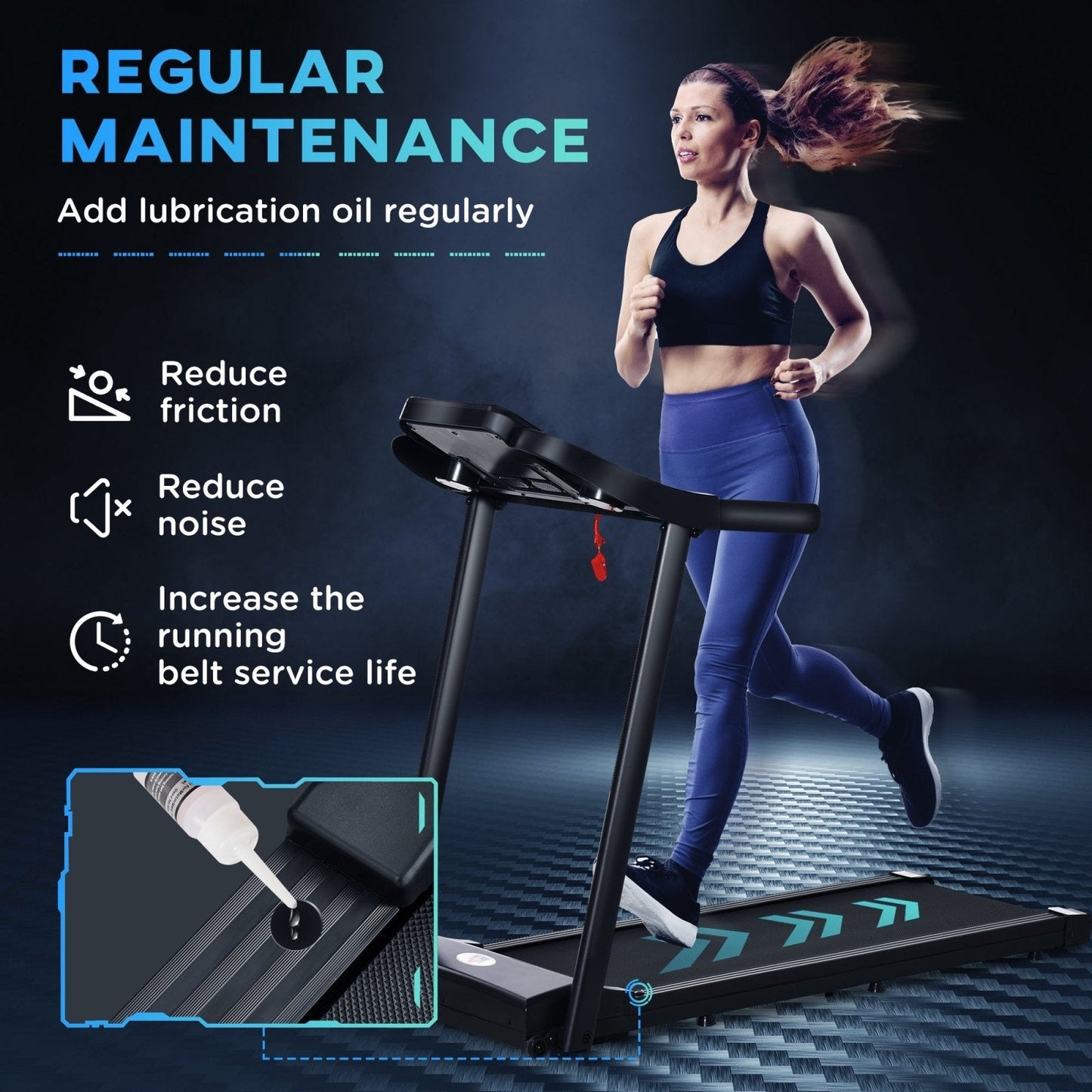 1.5HP Electric Treadmill with LED Display and 12 Speed Programs - Black