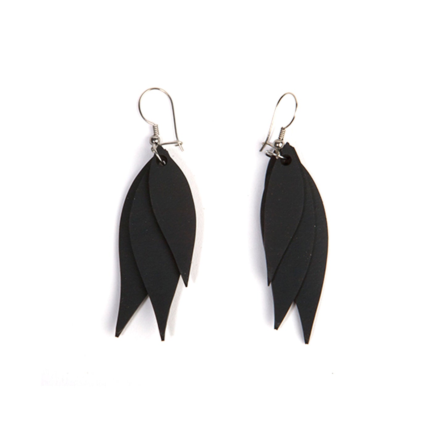 Flake Recycled Rubber Earrings - Eco Friendly