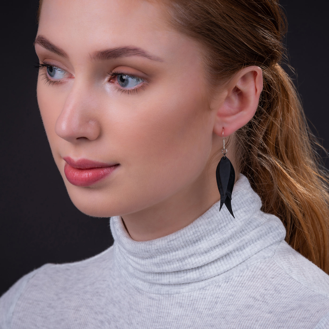 Flake Recycled Rubber Earrings - Eco Friendly